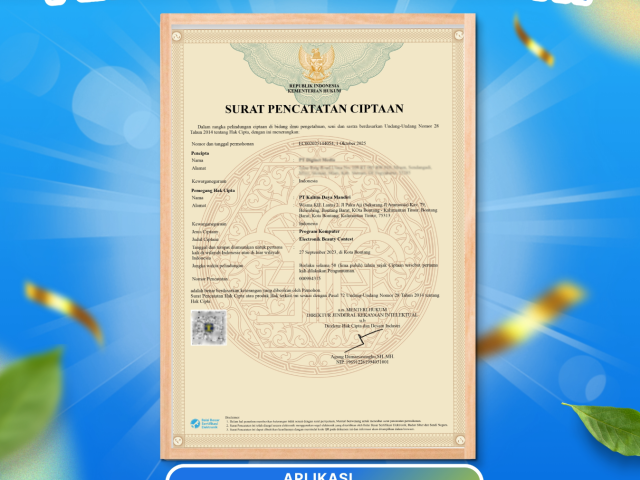 PT Kaltim Daya Mandiri Pemegang Hak Cipta Aplikasi Electronic Beauty Contest